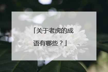 关于老虎的成语有哪些?
