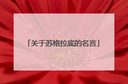 关于苏格拉底的名言