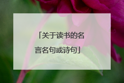 关于读书的名言名句或诗句