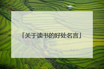 关于读书的好处名言
