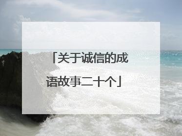 关于诚信的成语故事二十个