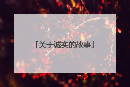 关于诚实的故事