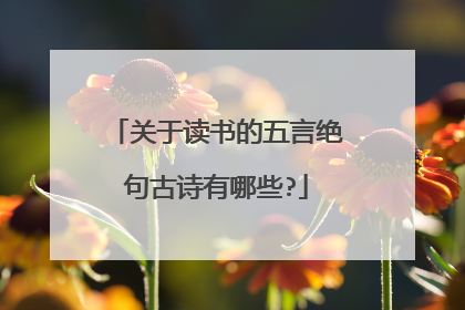 关于读书的五言绝句古诗有哪些?