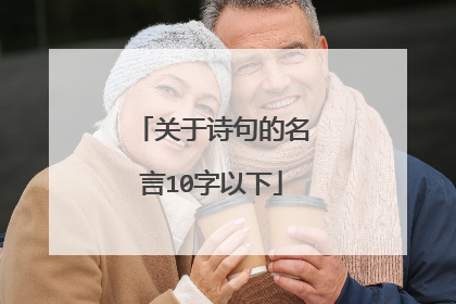 关于诗句的名言10字以下