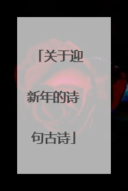 关于迎新年的诗句古诗