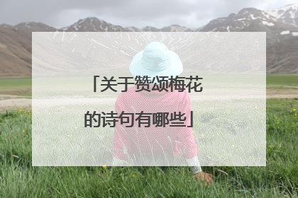 关于赞颂梅花的诗句有哪些