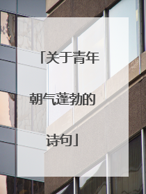关于青年朝气蓬勃的诗句