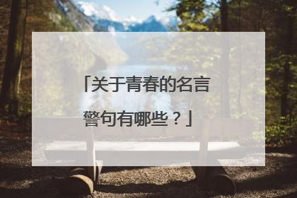 关于青春的名言警句有哪些?