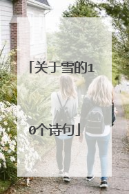 关于雪的10个诗句