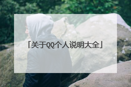 关于QQ个人说明大全