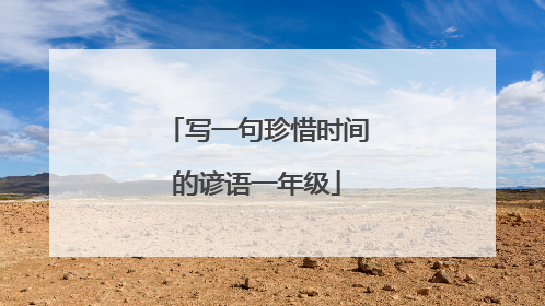 写一句珍惜时间的谚语一年级