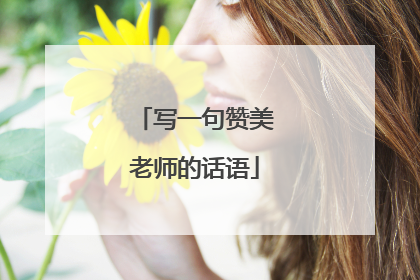 写一句赞美老师的话语