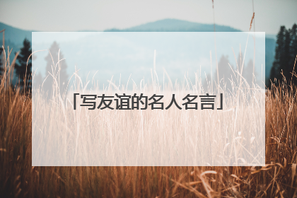 写友谊的名人名言