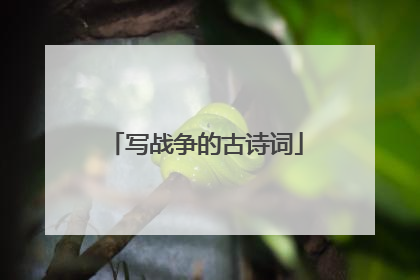 写战争的古诗词