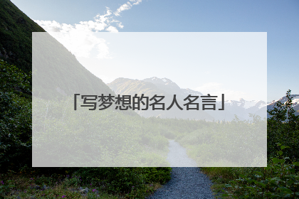 写梦想的名人名言