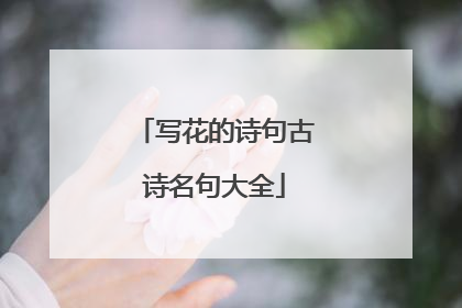 写花的诗句古诗名句大全