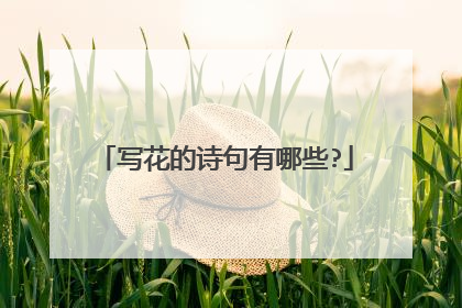 写花的诗句有哪些?