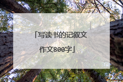 写读书的记叙文作文800字
