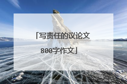 写责任的议论文800字作文