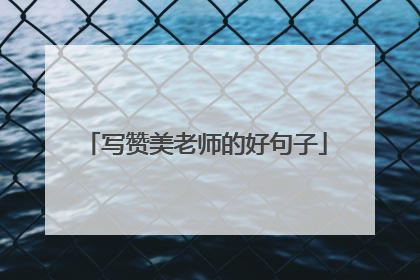 写赞美老师的好句子