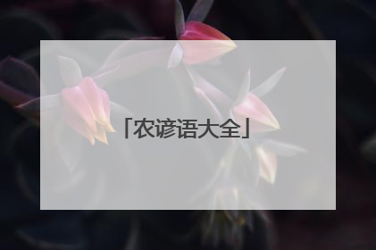 农谚语大全