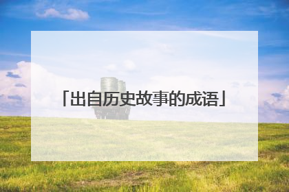 出自历史故事的成语