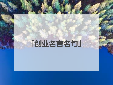 创业名言名句