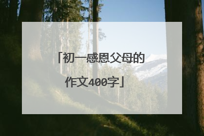 初一感恩父母的作文400字