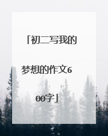 初二写我的梦想的作文600字