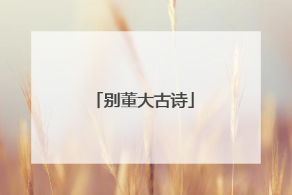 别董大古诗