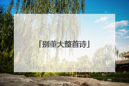 别董大整首诗