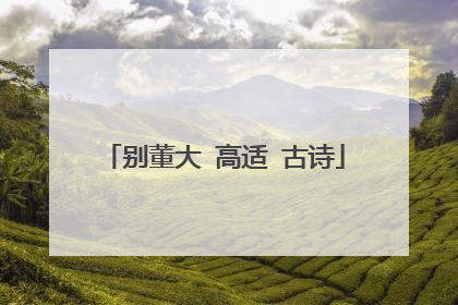 别董大 高适 古诗