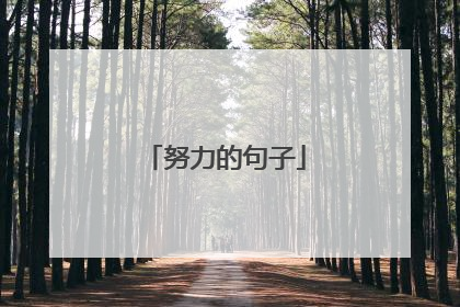 努力的句子