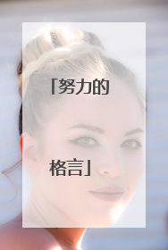 努力的格言