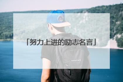 努力上进的励志名言