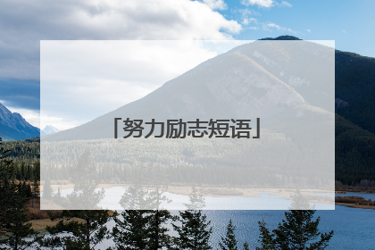 努力励志短语