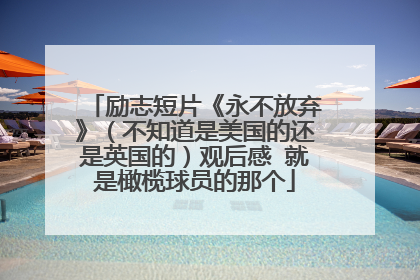 励志短片《永不放弃》(不知道是美国的还是英国的)观后感 就是橄榄球员的那个