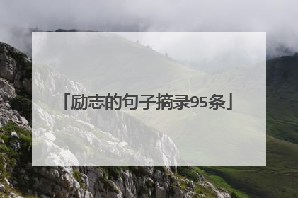 励志的句子摘录95条