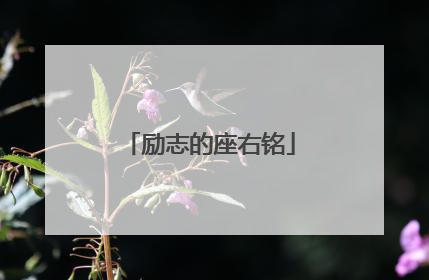 励志的座右铭