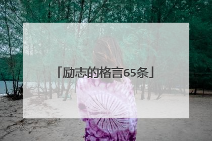 励志的格言65条