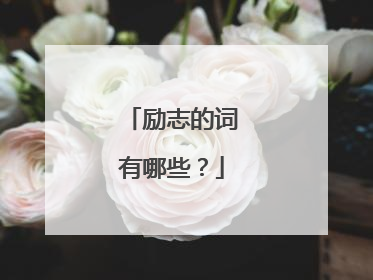 励志的词有哪些?