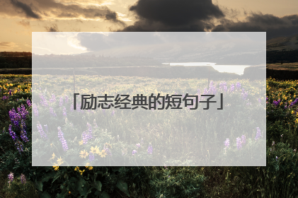 励志经典的短句子