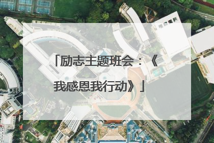 励志主题班会:《我感恩我行动》