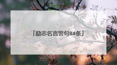 励志名言警句84条