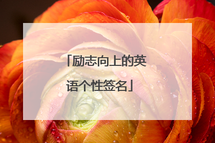 励志向上的英语个性签名
