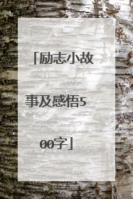 励志小故事及感悟500字