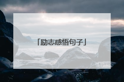 励志感悟句子