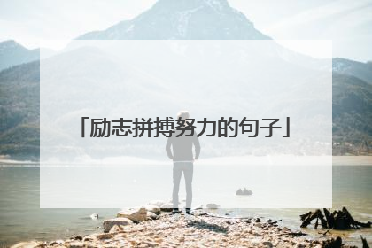 励志拼搏努力的句子