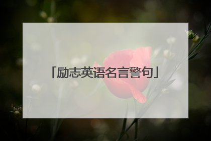 励志英语名言警句