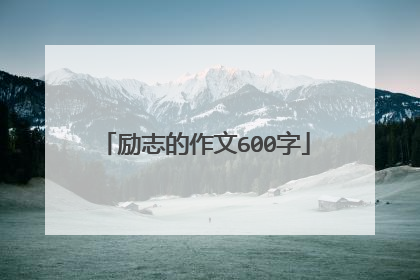 励志的作文600字